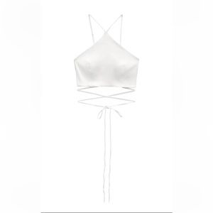 Zara Linen Blend Crop Top